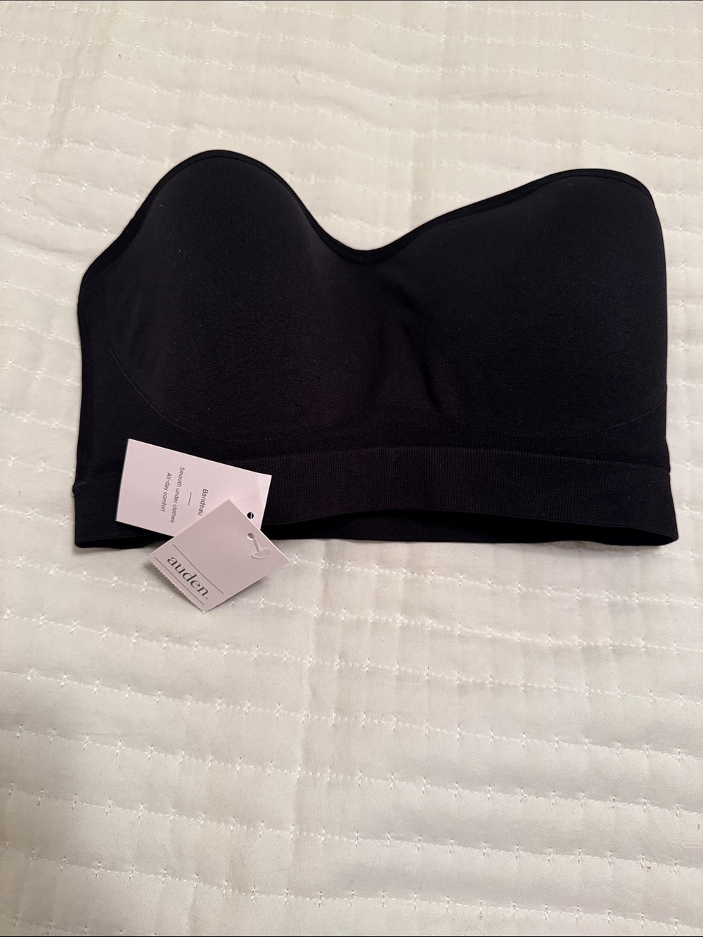 Auden Seamless Strapless Bandeau Bra - Black
